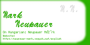 mark neupauer business card